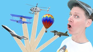 Aircraft - Pop Sticks Song with Matt | Dream English Kids | Printables
