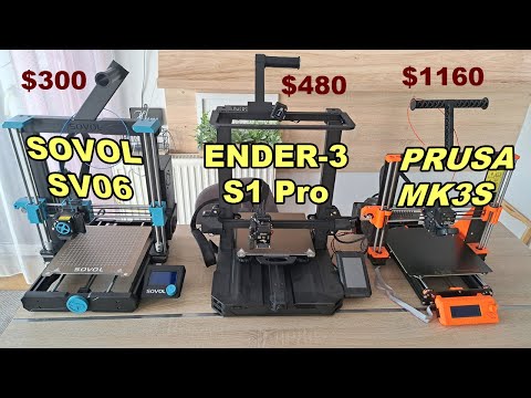 Sovol SV06 vs Ender-3 S1 Pro vs Prusa MK3S - In-Depth Comparison