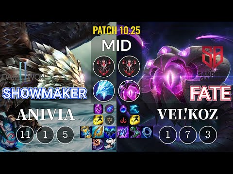 DWG Showmaker Anivia vs SB FATE Vel'Koz Mid - KR Patch 10.25