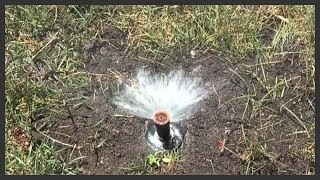 Sprinkler head repair and rocks? Troubleshooting flow problems.