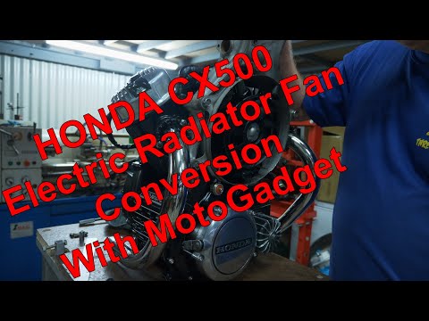 How to install an Electric Radiator Fan into a Honda CX500 with MotoGadget