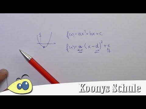 Eselsbrücke zur Scheitelpunktsform, Parabel verschieben, quadratische Funktionen
