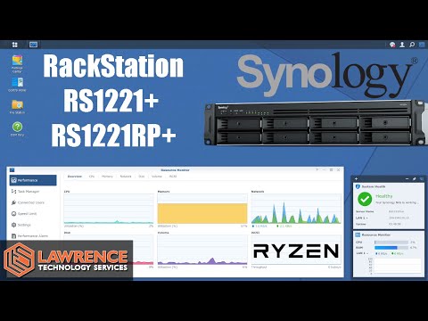 Synology Sinologija | Rack NAS | RS1221+ | Iki 8 HDD/SSD Hot-Swap | AMD Ryzen | „Ryzen V1500B Quad Core“ | Procesoriaus dažnis 2,2 GHz | 4 GB | DDR4 video