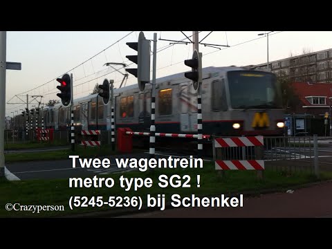 RET Metro 2 wagentrein type T (5245-5236) aankomst bij Schenkel Rotterdam naar Schiedam Centrum!!