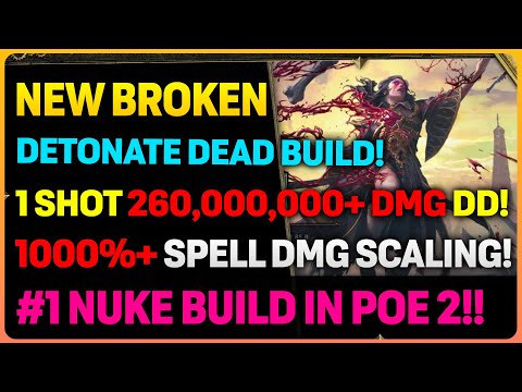 STRONGEST Detonate Dead NUKE Build In POE 2 | 1 Shot 260,000,000+ DMG Explosions