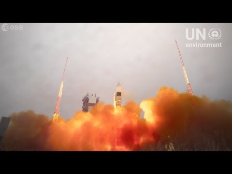 View from Space - Rocket launches pollution detecting satellite