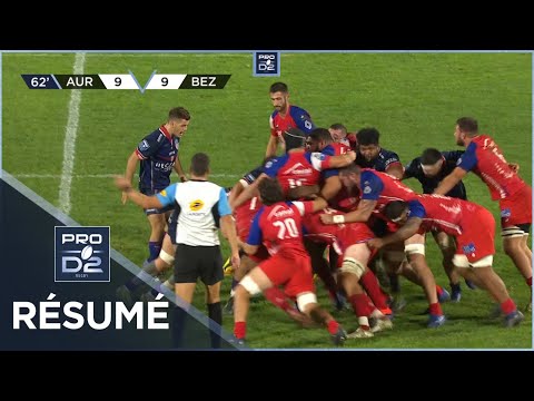 PRO D2 - Résumé Stade Aurillacois-AS Béziers Hérault: 19-16 - J09 - Saison 2022/2023