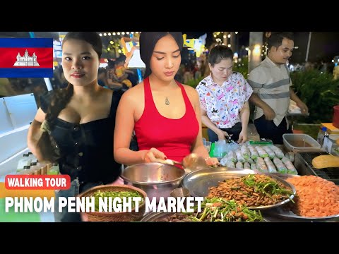 Amazing Cambodia Street Food | Best Local Street Food Market Tour & Night Life In Phnom Penh City