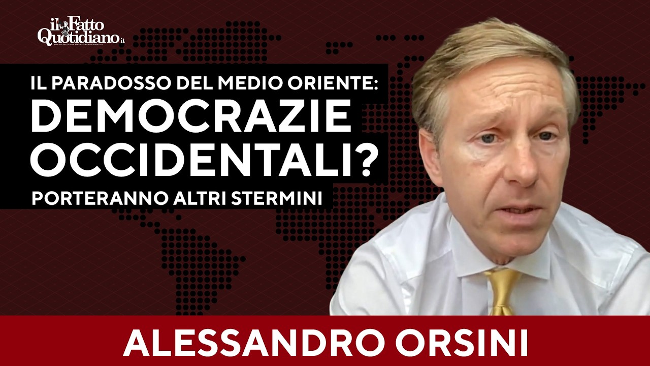 Orsini: "Se vince il potere assoluto di USA e Israele, avremo solo altri stermini"