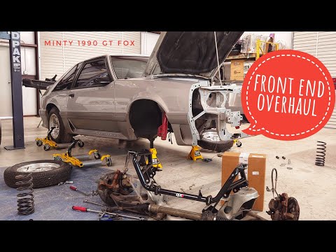 Test fitting new QA1 goodies on a 1990 Mustang GT