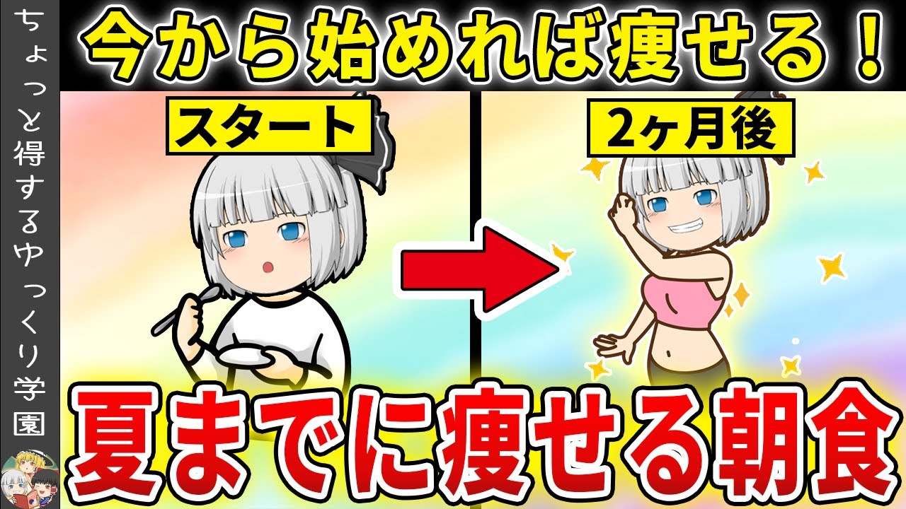 【運動よりもこれ】今から始めれば夏までに痩せる朝食５選【ゆっくり解説】