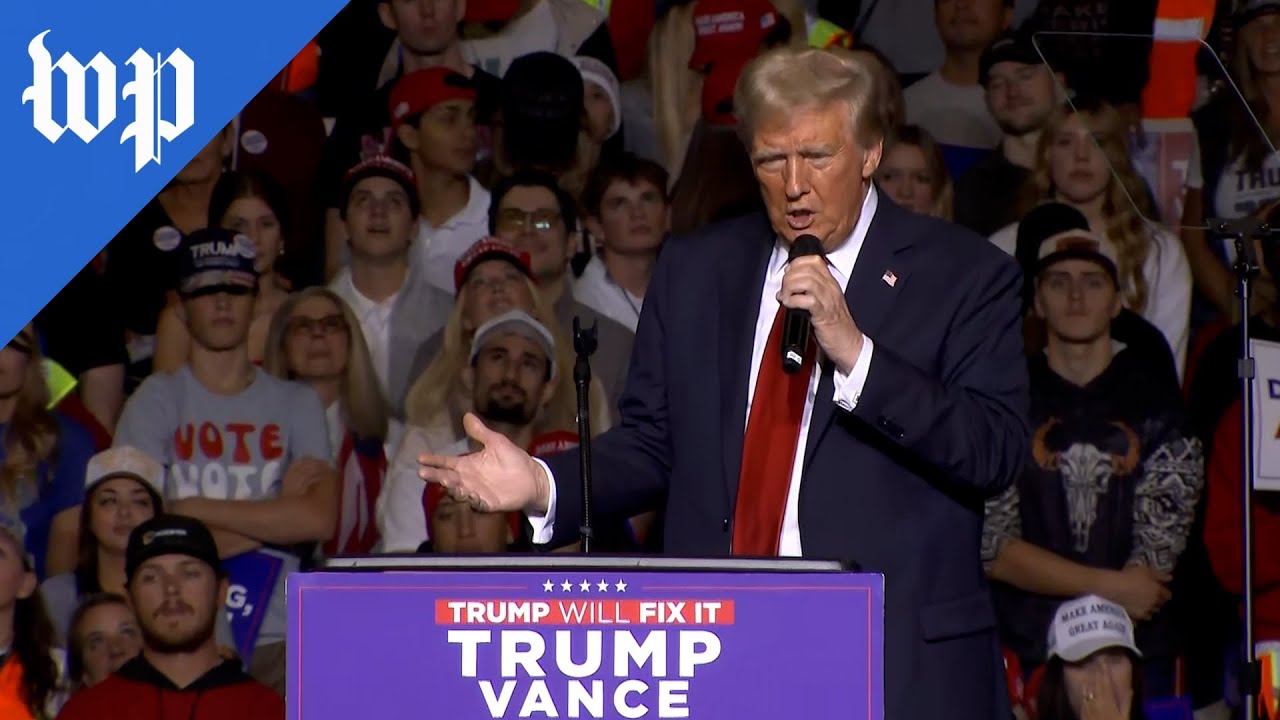 Trump complains about microphone issues at rally