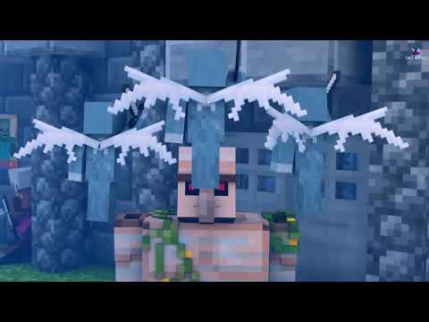 Alien Being Minecraft Animation. Villager vs Pillager Life Winter War 3. Full Animation. Ran World