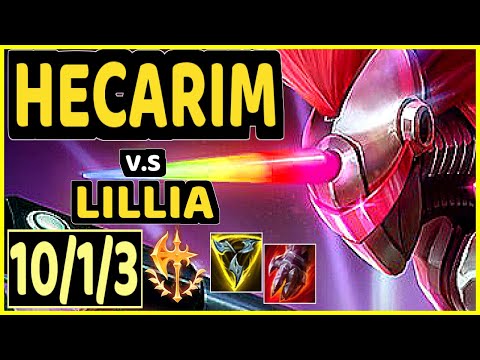HECARIM vs LILLIA - 10/1/3 KDA JUNGLE CHALLENGER GAMEPLAY - EUW