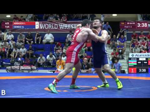 GOLD GR - 84 kg: I. ABBASOV (AZE) df. A. CENGIZ (TUR), 6-1