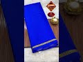Festive Collection of Pure Crepe Mysore Silk Sarees with 1-Inch Border & Self Colors |+91 9148735430