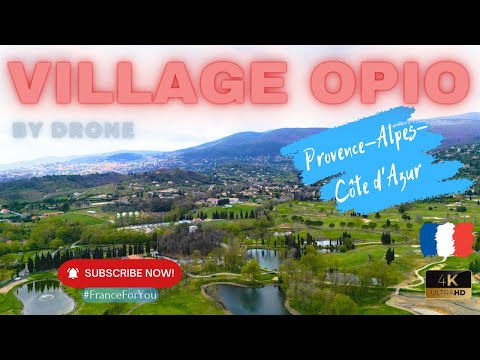 Beautiful village OPIO on the French Riviera by drone 4K UHD with ambient music