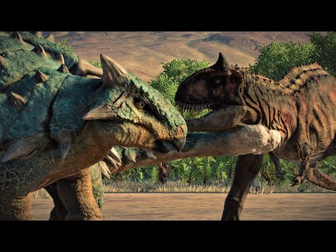 BUMPY (Ankylosaurus) VS TORO (Carnotaurus): Camp Cretaceous!! - Jurassic World Evolution 2