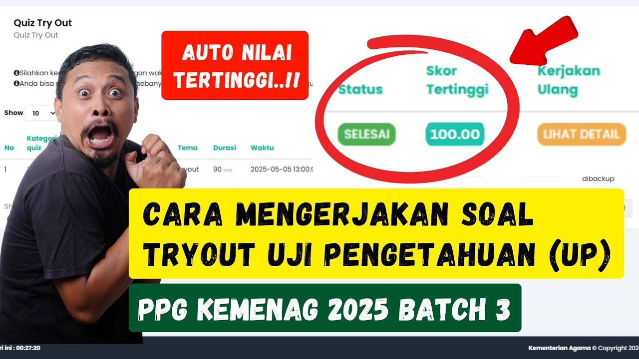 RESMI...!! Jawaban 50 Soal Tryout UP PPG KEMENAG 2025 Batch 3
