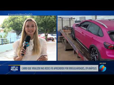 PRF apreende carro que viralizou nas redes sociais por irregularidades em Anápolis