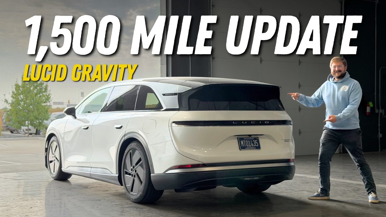 Lucid Gravity Grand Touring electric SUV on a cross-country road trip
