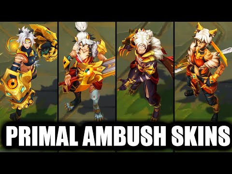 All New Primal Ambush Skins Spotlight Riven Sivir Talon Vi (League of Legends)