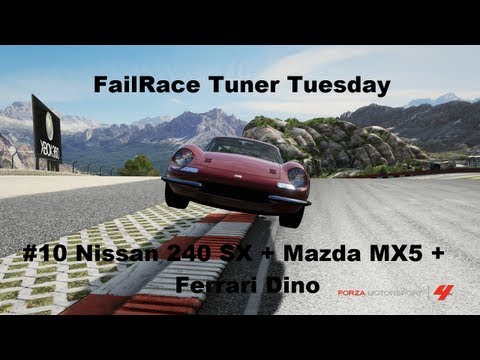 FailRace Tuner tuesday #10 Nissan 240 SX + Mazda MX-5 + Ferrari Dino