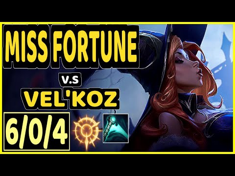 FORG1VEN (MISS FORTUNE) vs VEL'KOZ - 6/0/4 KDA BOTTOM ADC CHALLENGER GAMEPLAY - EUW