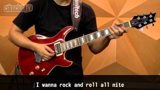 Rock'n Roll All Nite - Kiss (aula de guitarra)