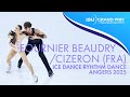 Laurence FOURNIER BEAUDRY Guillaume CIZERON Ice Dance Rhythm Dance Angers 2025 GPFigure