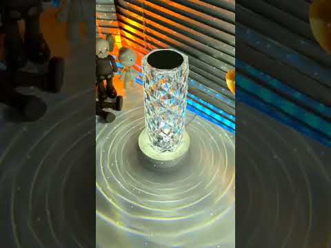 #Luminária de mesa de cristal LED com 16 cores de luz projetor com interface USB