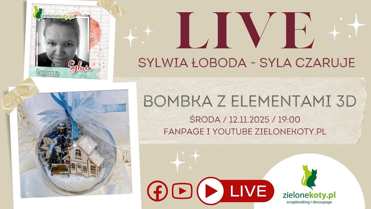 Bombka z elementami 3D z transmisji LIVE | Sylwia