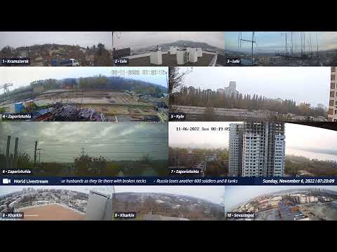 Live views from Ukraine 11/6/2022 A - Kramatorsk, Kharkiv, Kyiv, Zaporizhzhia and other cities