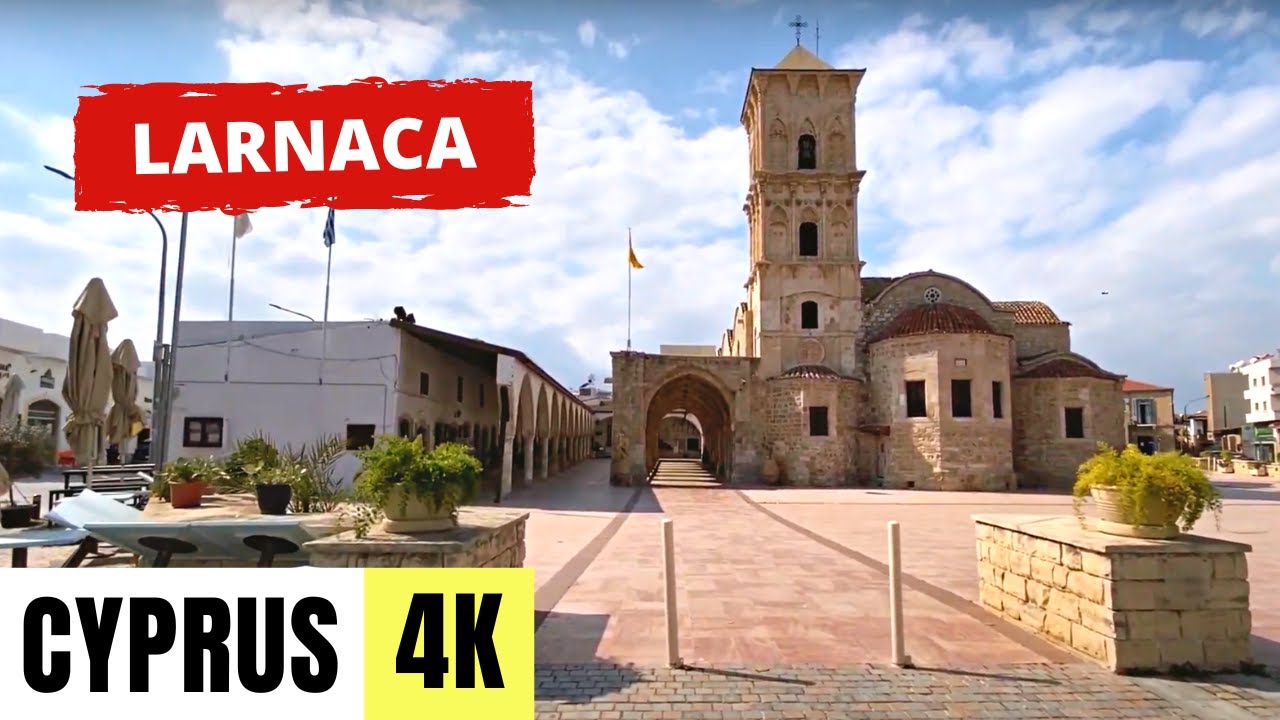 Immersive street-level walking tour through Larnaca, Cyprus, showcasing authentic urban landscapes, local architecture, and the vibrant atmosphere of the city's neighborhoods