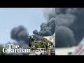 Smoke Rises Above Ahmedabad In First Images From Air India Plane Crash