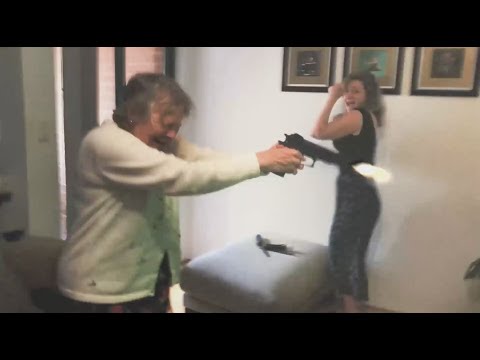 Shooting down TV-Granny plays VR for the first time on her 80th birthday! (super cute vid)