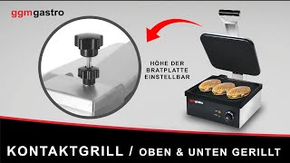 Presse à Panini / Gril de contact - 2,2kW - Plaques rainurées - Surface de cuisson : 350x330mm