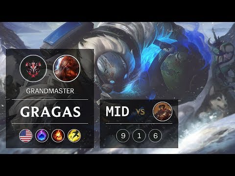 Gragas Mid vs Viktor - NA Grandmaster Patch 9.5