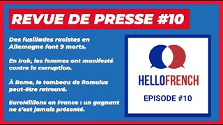Episode #10 podcast – News in French – 16 February 2020