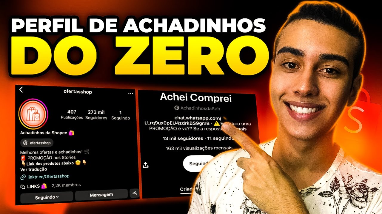 Como Criar Perfil de ACHADINHOS da SHOPEE - Tutorial Completo