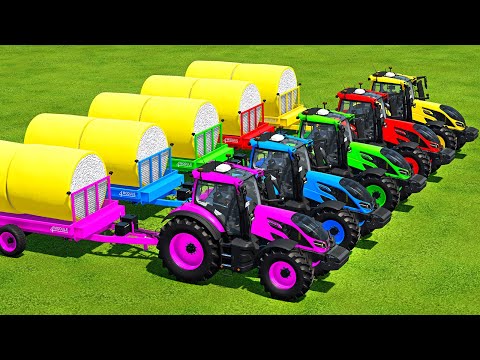 HARVEST, LOAD & MAKE COTTON BALES WITH  FENDT & CASE TRACTORS - Farming Simulator 22