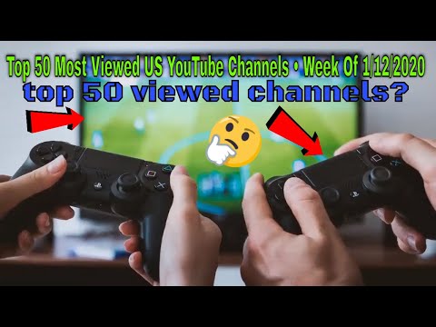 Top 50 Most Viewed US YouTube Channels • Week Of 1/12/2020