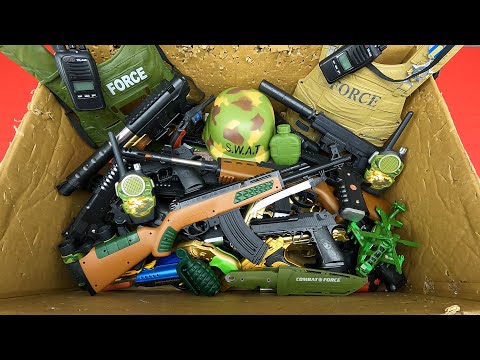 Military Army Troops Combat Weapons, Protection And Defense Equipment, Toy Realistic Rifles
