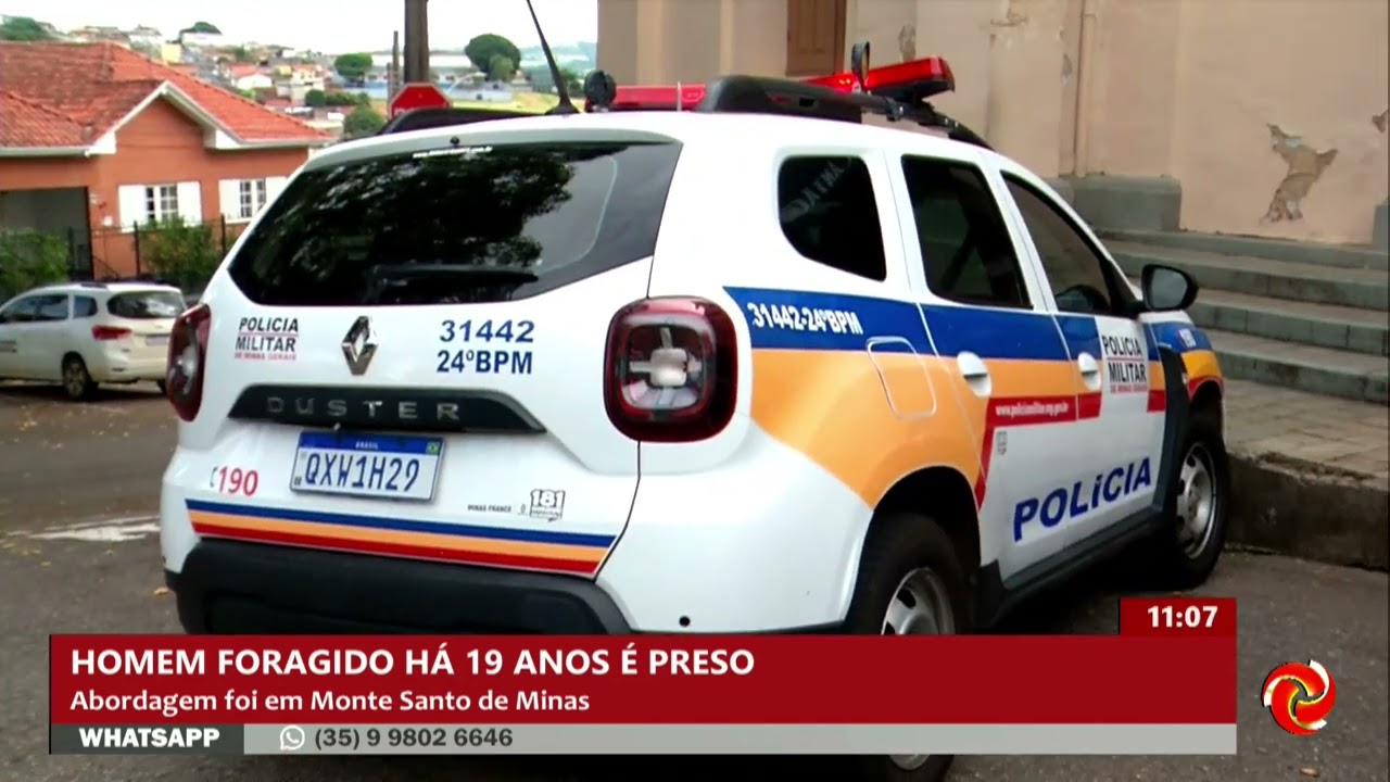 Foragido da Justiça há 19 anos é preso em Monte Santo de Minas