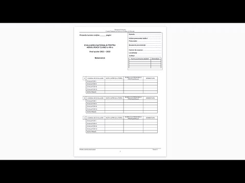 Testul 1 de antrenament Evaluare Nationala 2022 - Clasa a 8-a - Rezolvare