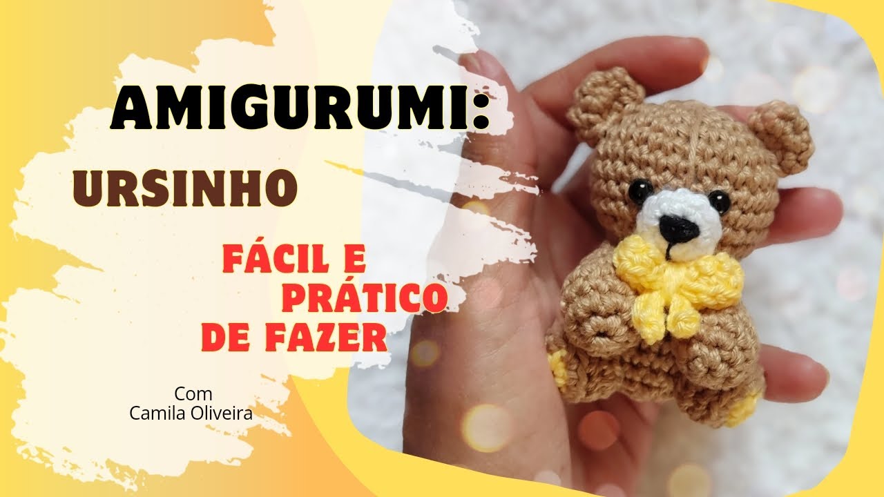 Amigurumi Ursinho fácil e prático #amigurumi #croche #rendaextra #chaveirodecroche #lembrancinha
