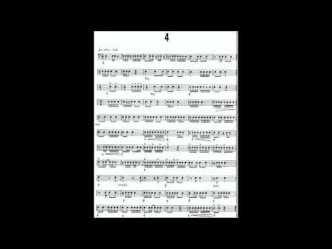 MITCHELL PETERS STUDY Nº4 from INTERMEDIATE STUDIES FOR SNARE DRUM with piano accompaniment.