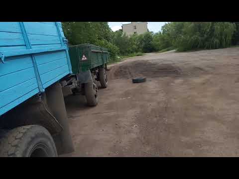 Параллельная парковка с прицепом. Вид из салона ЗИЛ-4331. Категория Е.