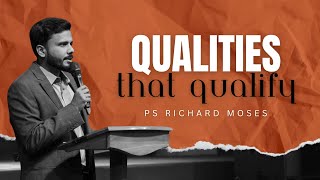Qualities that qualify | Richard Moses | 3rd March | NLAG English Community