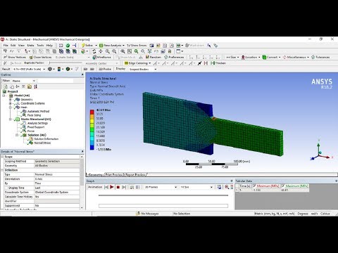 Ansys structural analysis tutorial - Calculating stress concentration factor